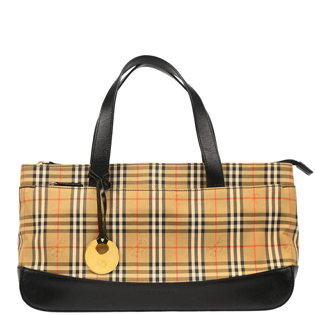 Burberry Beige House Check Tote Handbag