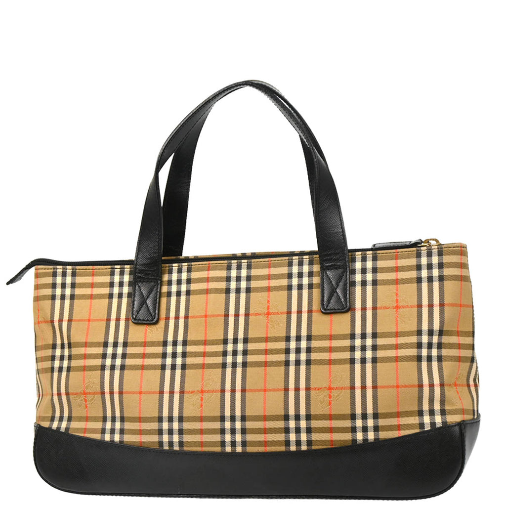 Burberry Beige House Check Tote Handbag