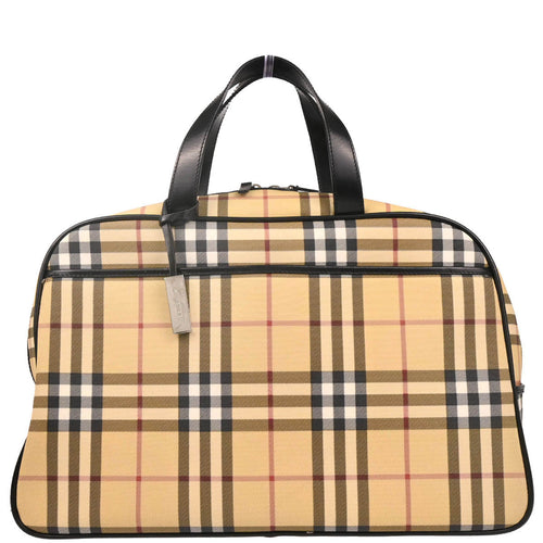 Burberry Beige Burberry Check Duffle Handbag