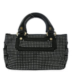 Celine Black Satin Rhinestone Mini Boogie Handbag