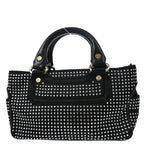 Celine Black Satin Rhinestone Mini Boogie Handbag
