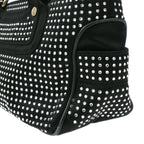 Celine Black Satin Rhinestone Mini Boogie Handbag