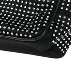 Celine Black Satin Rhinestone Mini Boogie Handbag