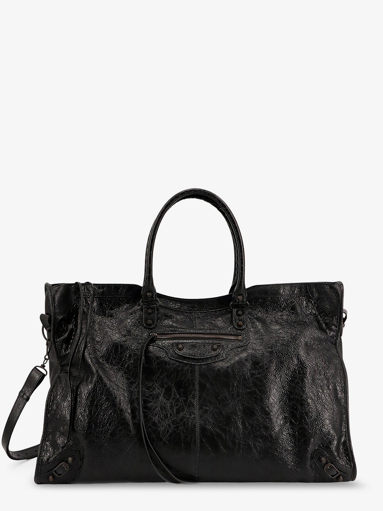 Balenciaga Men Le City Leather Travel Bag