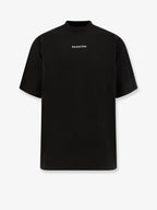 Balenciaga Men Medium Fit Cotton T-Shirt