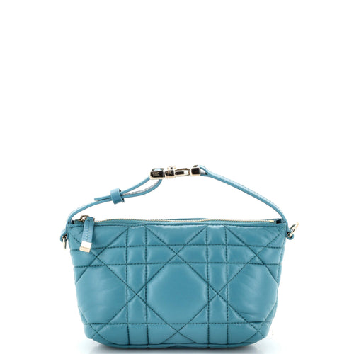 Dior DiorTravel Nomad Pouch Macrocannage Quilt Calfskin Small