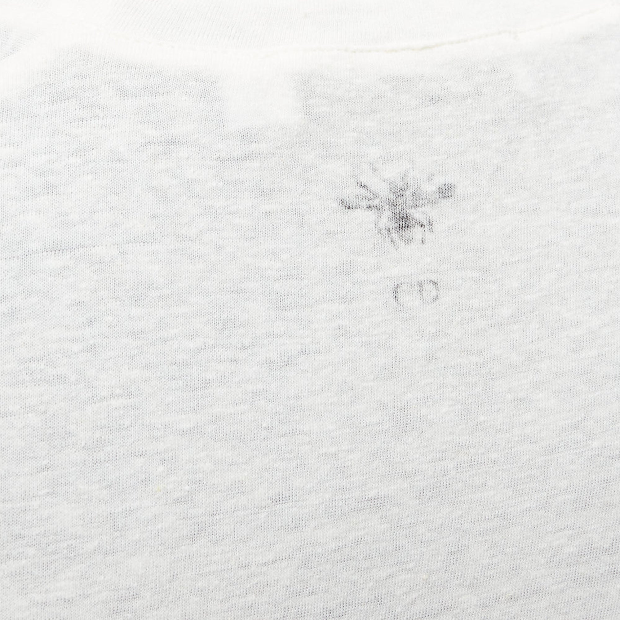 Dior We Rise By Lifting Others Reversed Print Cotton Linen Tshirt
