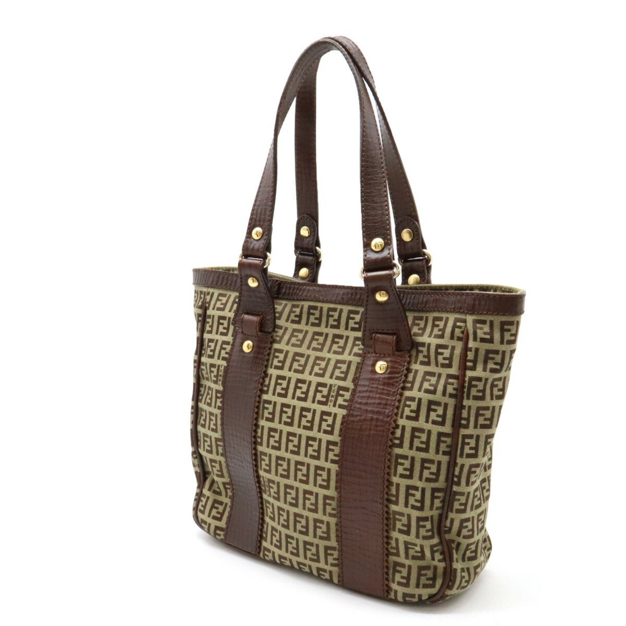 Fendi    Canvas Leather Shoulder Bag Tote Bag ()