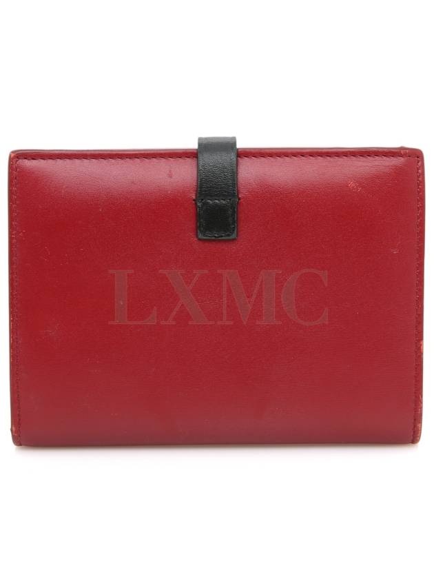 CELINE Multi function wallet black red two tone