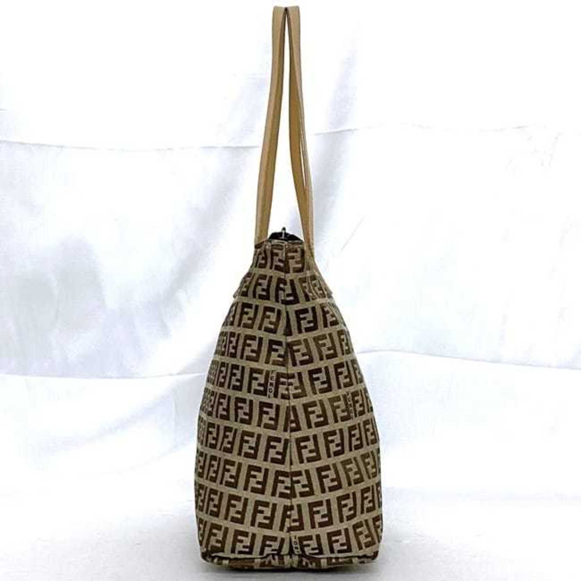 Fendi   Canvas Leather Tote Bag ()