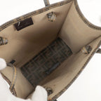 FENDI Zucca Zucchino PVC Leather Shoulder Bag Beige Brown 8BH189