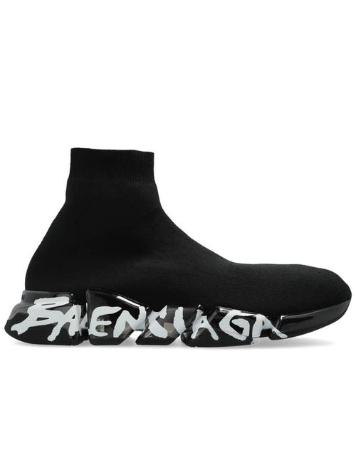 Balenciaga Men's Speed 2 High Top Sneakers Black