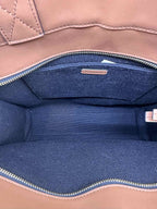 BURBERRY Black, Brown Leather Canvas Solid Handbag