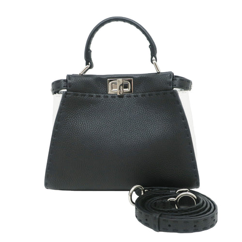 FI Fendi Peacebu Handbag Small Shoulder Black Car Freshers 8BN244