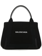 Balenciaga Cabas Logo Canvas Small Tote Bag Black