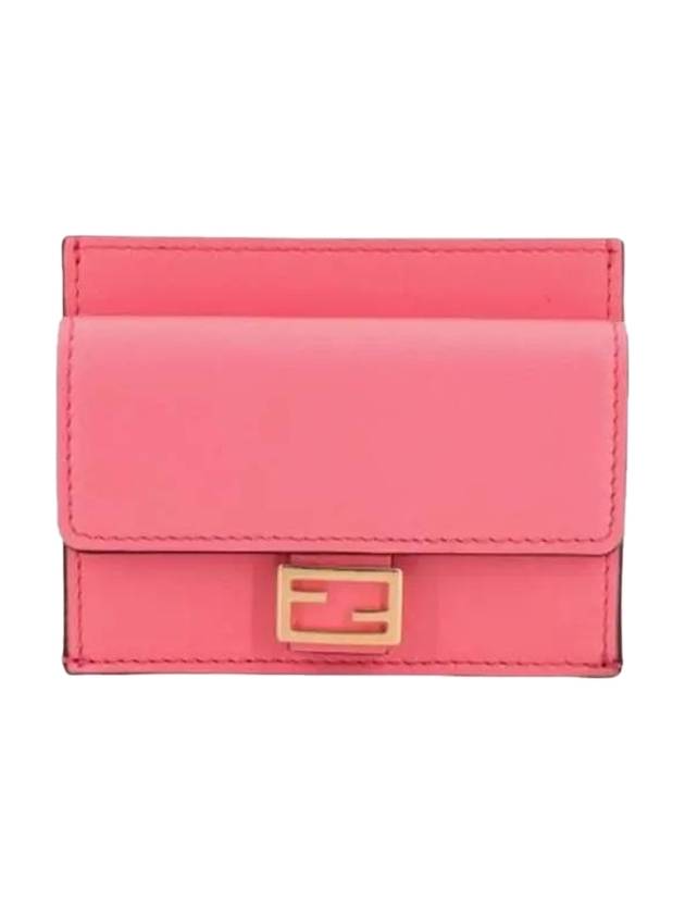 Fendi FF Baguette Flap Card Wallet Rosa
