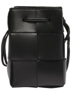 Bottega Veneta Intrecciato Cassette Small Bucket Bag Black