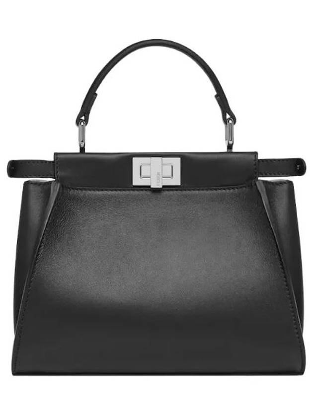 Fendi Peekaboo Mini Leather Tote Bag Black