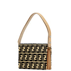 Fendi Zucca Velour Lizard Shoulder Bag