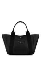 Balenciaga Women Black Leather Biarritz Shopping Bag