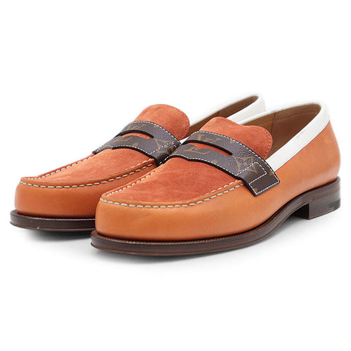 Louis Vuitton Monogram Leather Suede Loafer