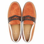 Louis Vuitton Monogram Leather Suede Loafer