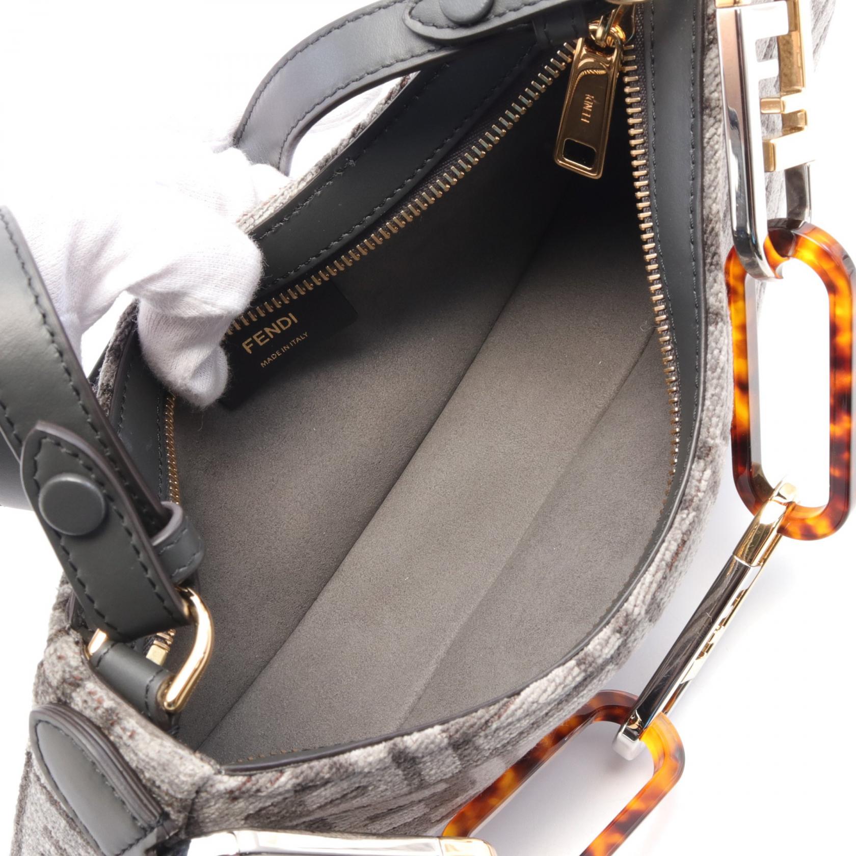 Fendi O'Lock Swing Hobo FF Logo Shoulder Bag
