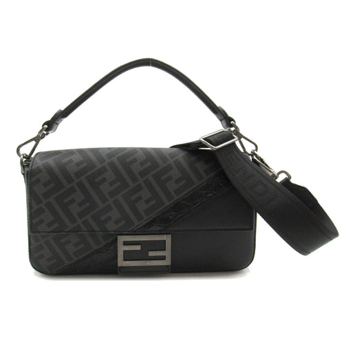 Fendi 2way Shoulder Bag PVC Coated Canvas Leather