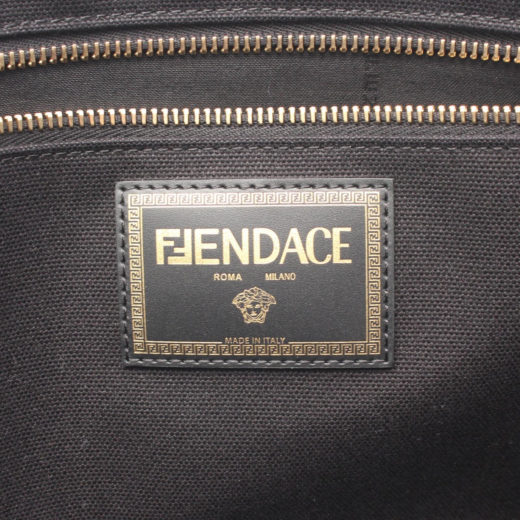 Fendi FENDACE Canvas Tote Bag 7VA558