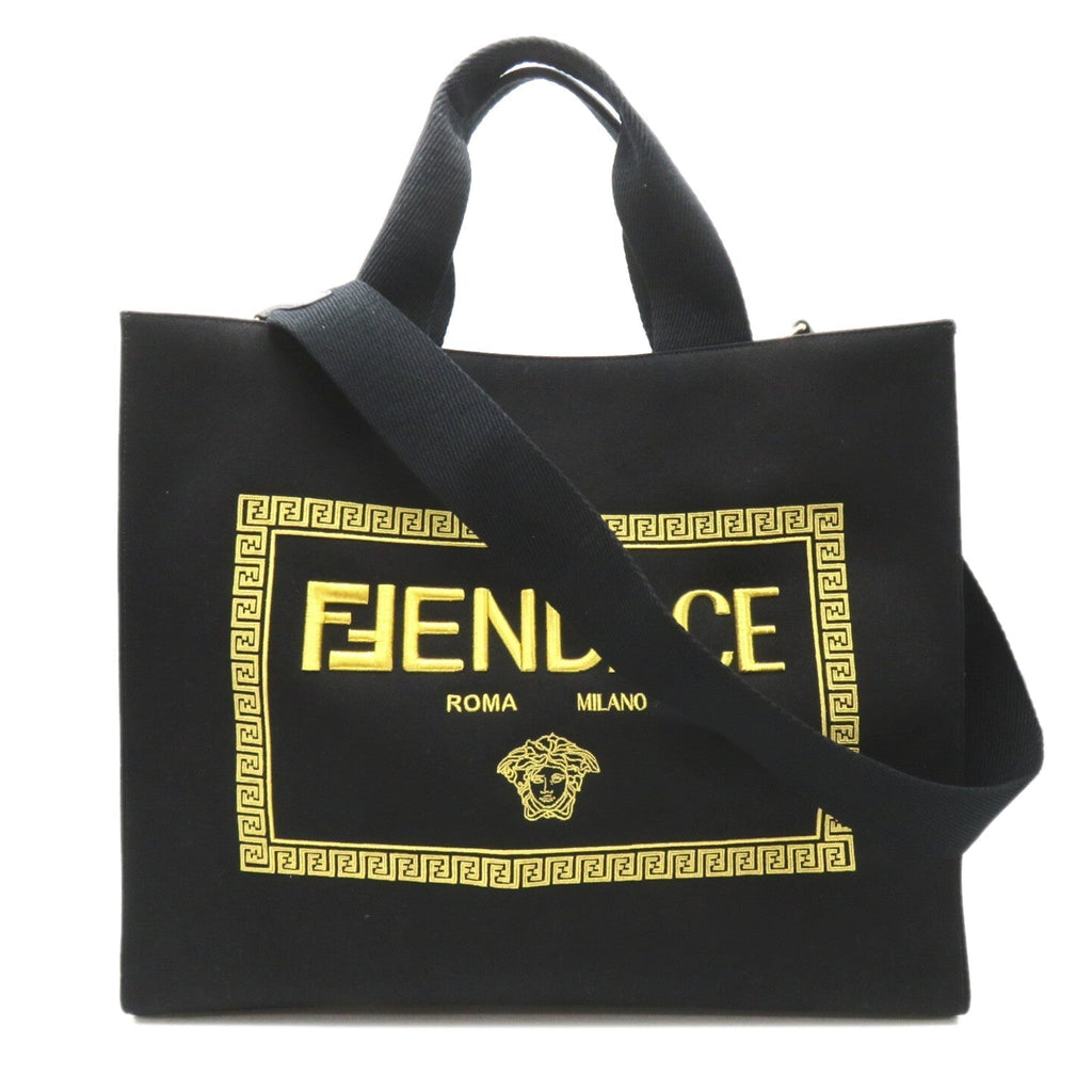 Fendi Canvas 2way Logo Tote Bag