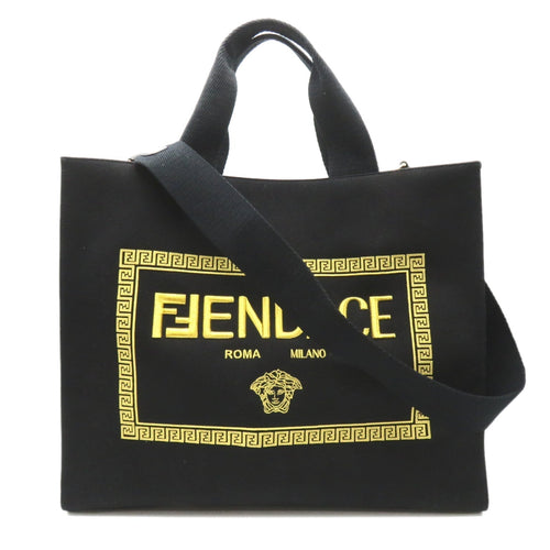 Fendi Canvas 2way Logo Tote Bag
