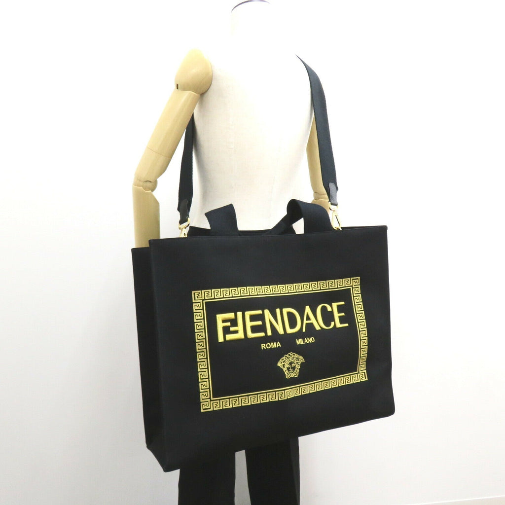Fendi Canvas 2way Logo Tote Bag