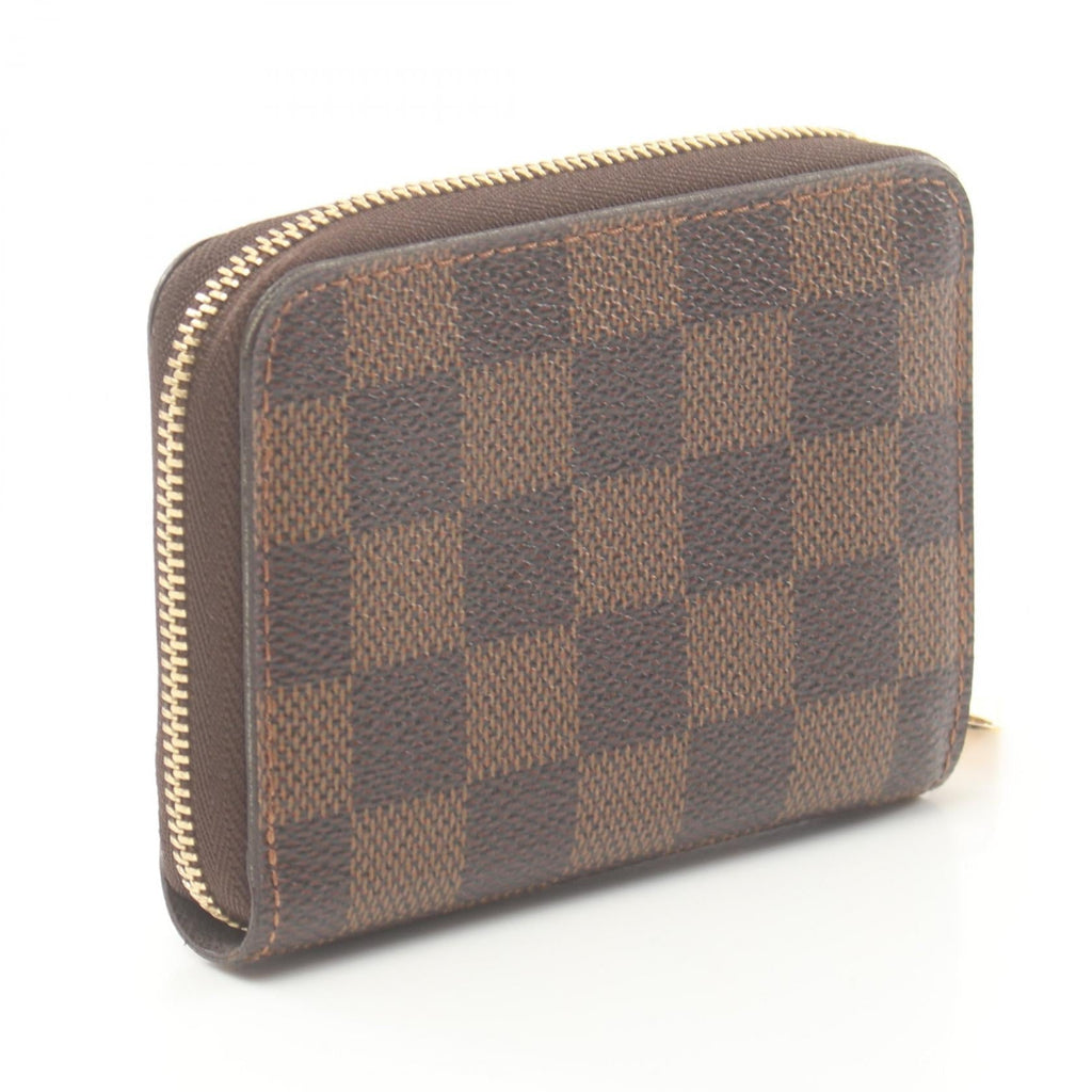 Louis Vuitton Damier Ebene Zippy Coin Case  Canvas Coin Case N63070 in Great Condition
