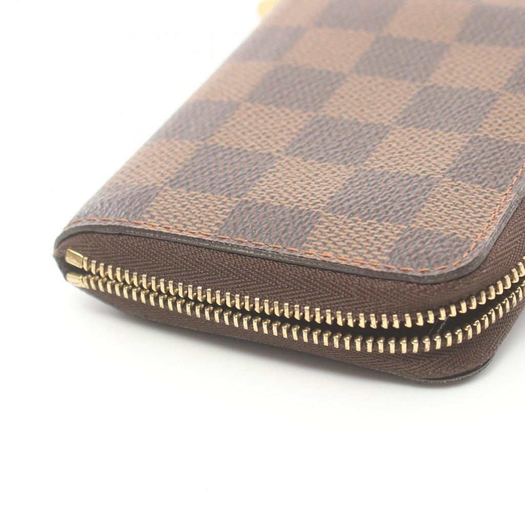 Louis Vuitton Damier Ebene Zippy Coin Case  Canvas Coin Case N63070 in Great Condition