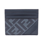 Fendi Diagonal Zucca Card Case PVC Canvas Leather