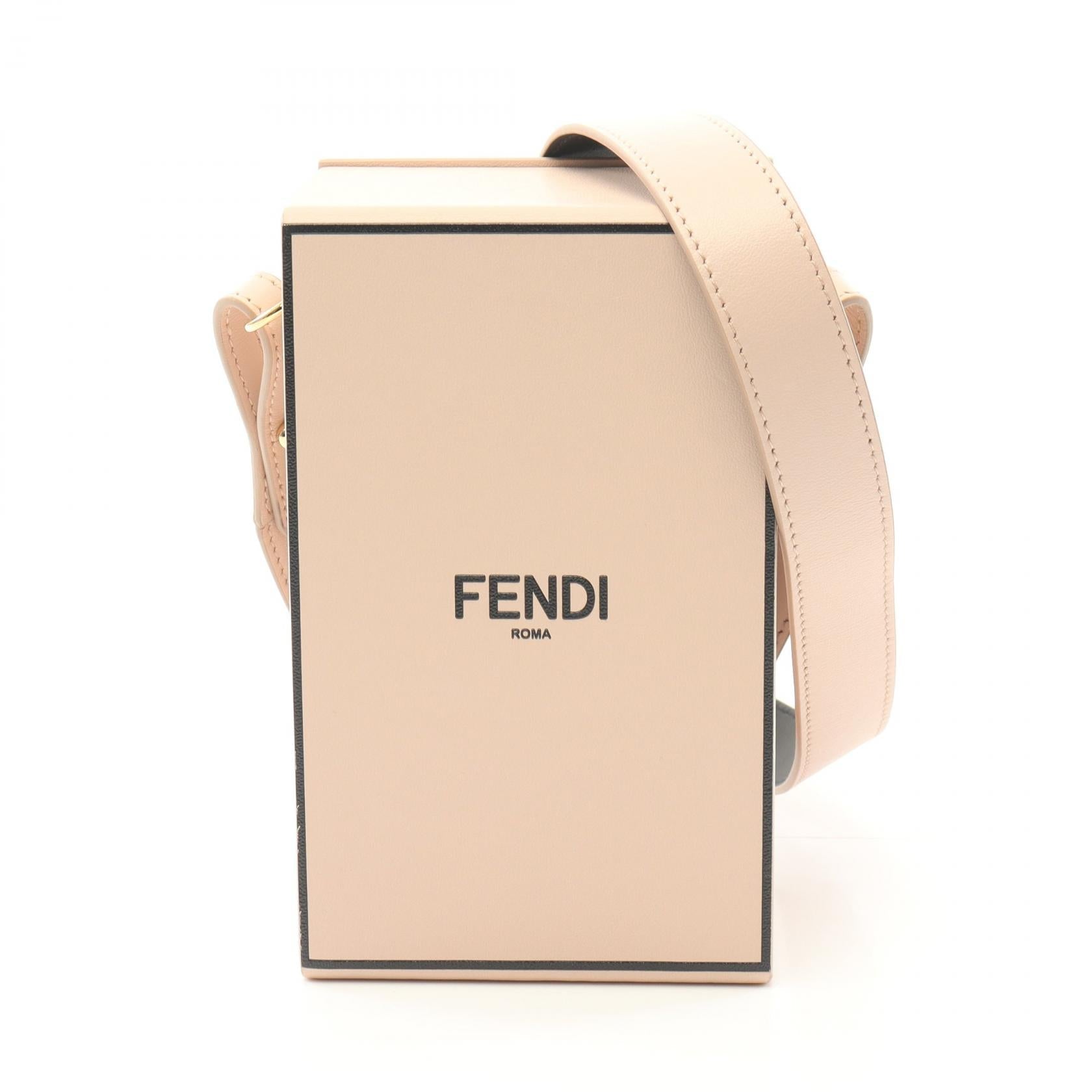 Fendi Leather Box Shoulder Bag 8BT339