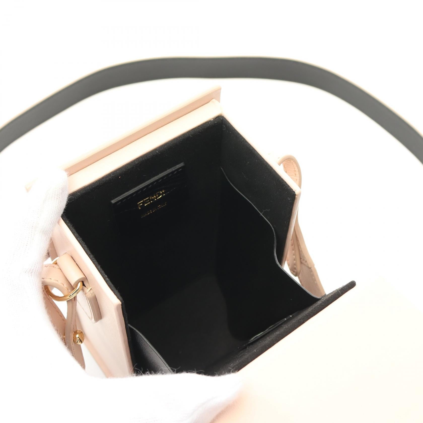 Fendi Leather Box Shoulder Bag 8BT339