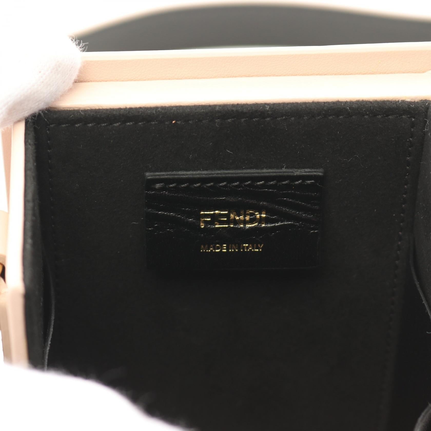 Fendi Leather Box Shoulder Bag 8BT339