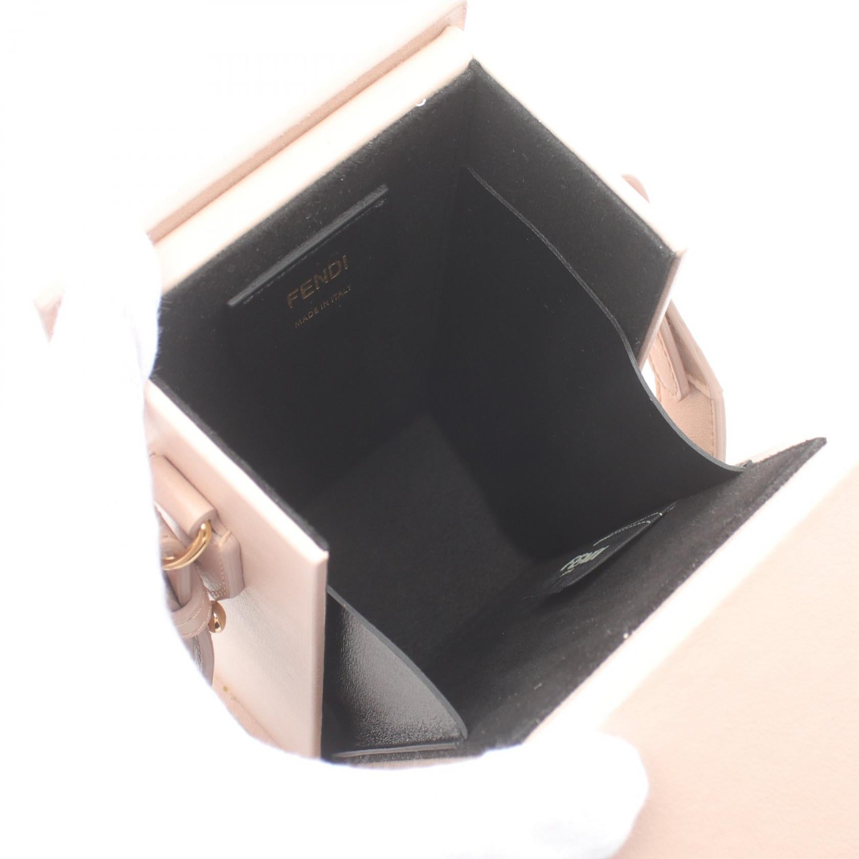 Fendi Leather Box Shoulder Bag 8BT339