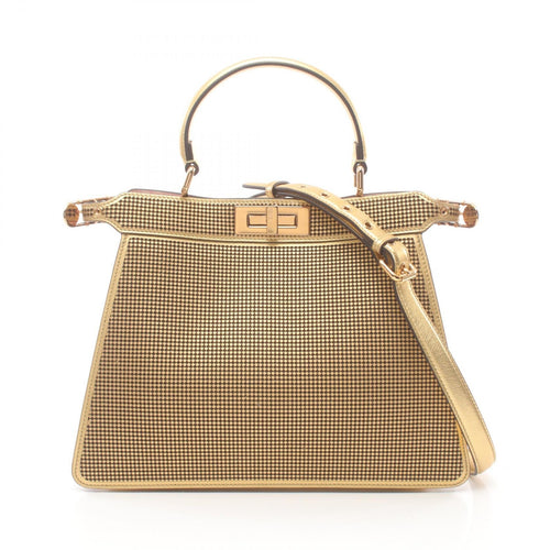 Fendi Fendace Peekaboo Medium Leather Handbag