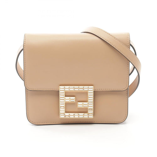 Fendi Leather FF Logo Shoulder Bag 8BT325