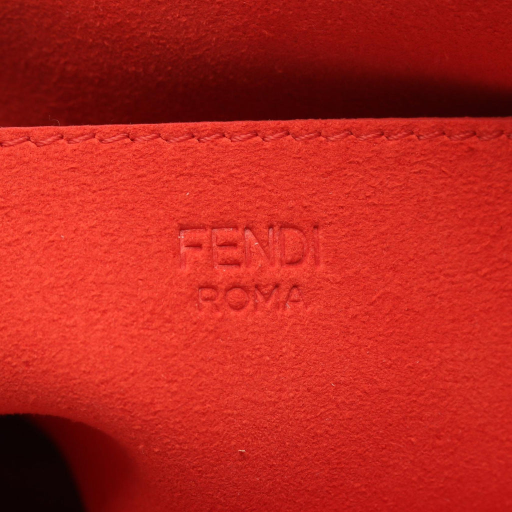 Fendi Baguette Chain Zucca Shoulder Bag Red