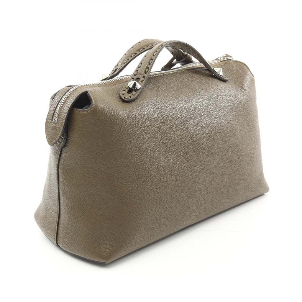 Fendi By The Way Large Leather Handbag Khaki