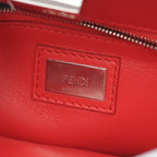 Fendi Mini Peekaboo Leather Raffia Handbag