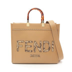 Fendi Sunshine Medium Tote Bag Leather Beige
