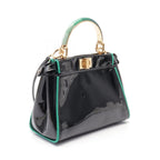 Fendi Mini Peekaboo Iconic Patent Leather Handbag