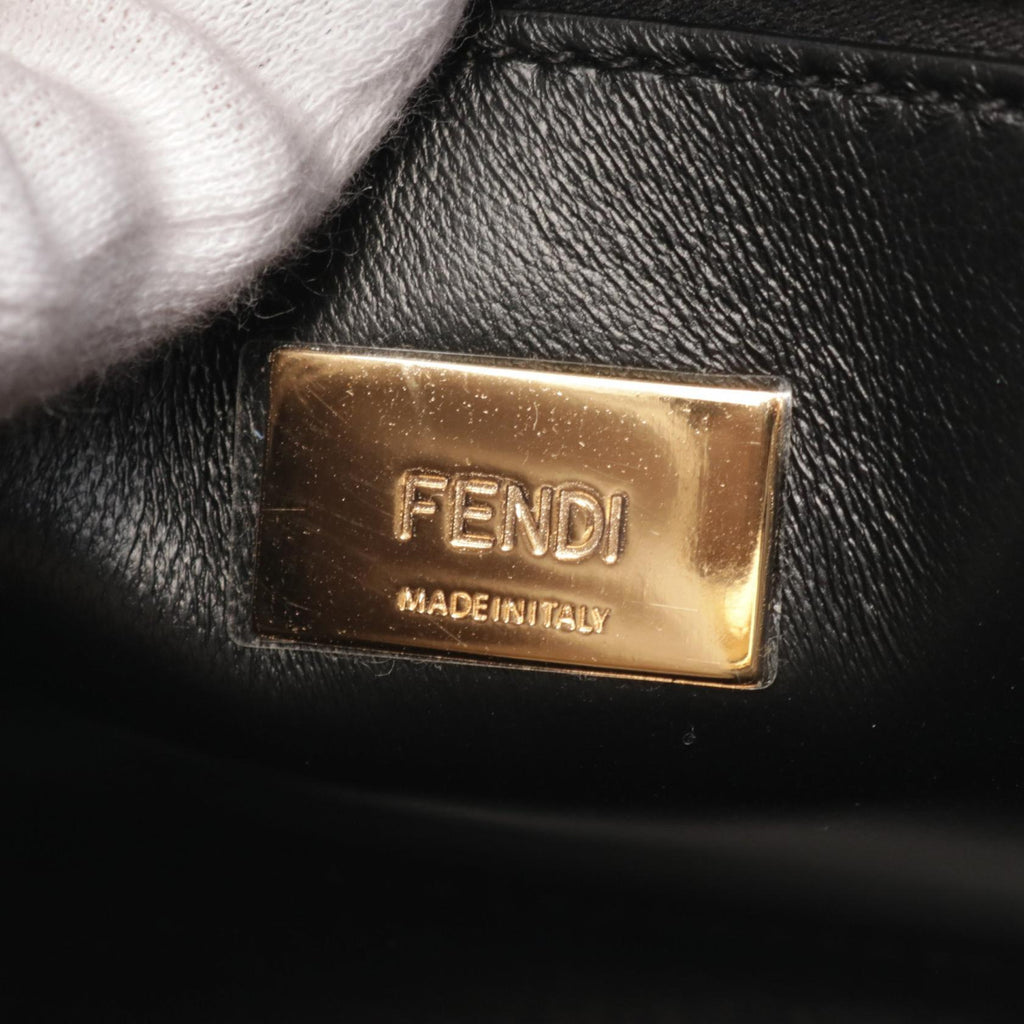 Fendi Mini Peekaboo Iconic Patent Leather Handbag