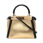 Fendi Mini Peekaboo Iconic Leather Handbag