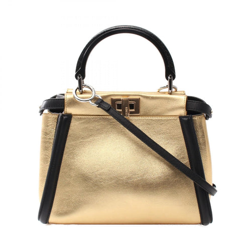 Fendi Mini Peekaboo Iconic Leather Handbag