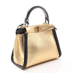 Fendi Mini Peekaboo Iconic Leather Handbag